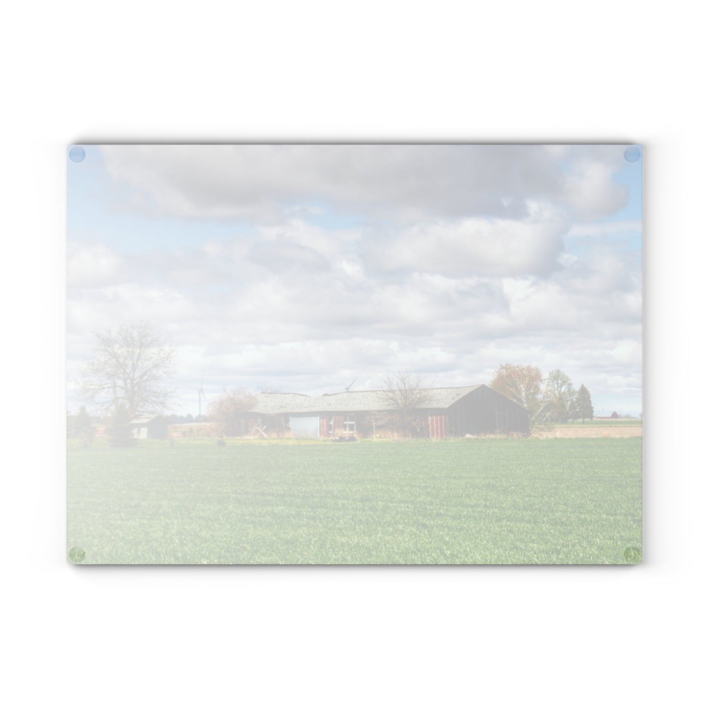 U R There Photography Rescue Road Rusted Shack Rustic Farmhouse Tempered-Glass Cutting Board