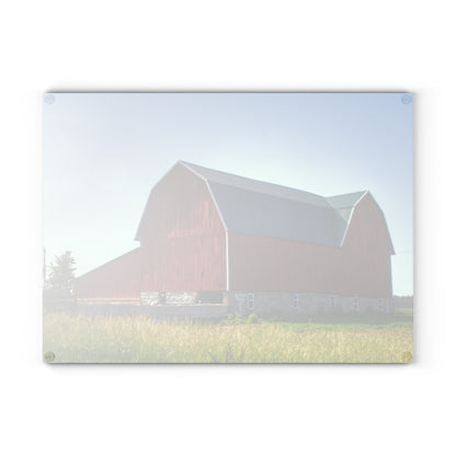 Barn Boutique Rustic Tempered-Glass Cutting Board| Burnside Red