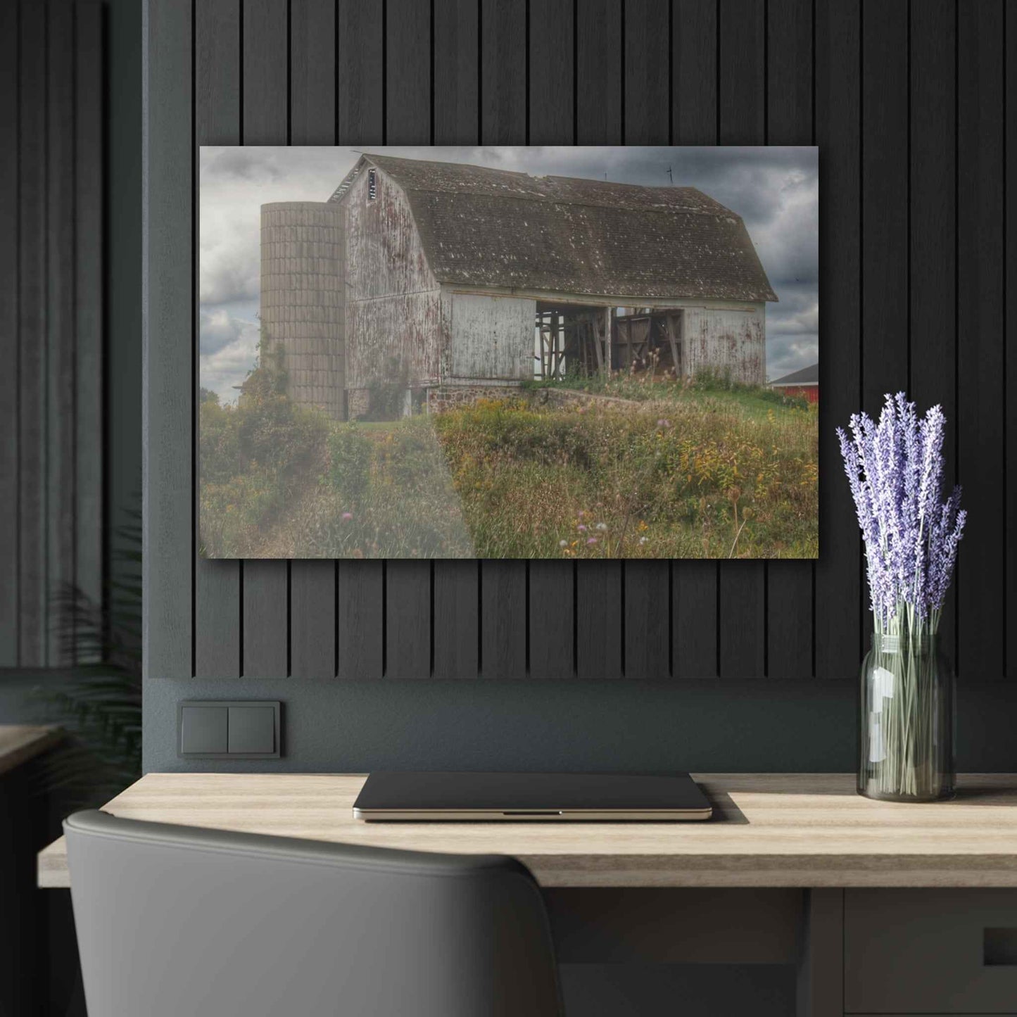 U R There Photography Castle Road White Rustic Farmhouse Acrylic Wall Print