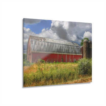 U R There Photography Shelby Red I Rustic Farmhouse Acrylic Wall Print