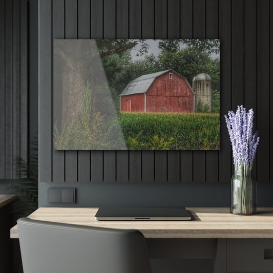 Barn Boutique Modern Farmhouse Acrylic Wall Print| Mayville Lapeer Road Red