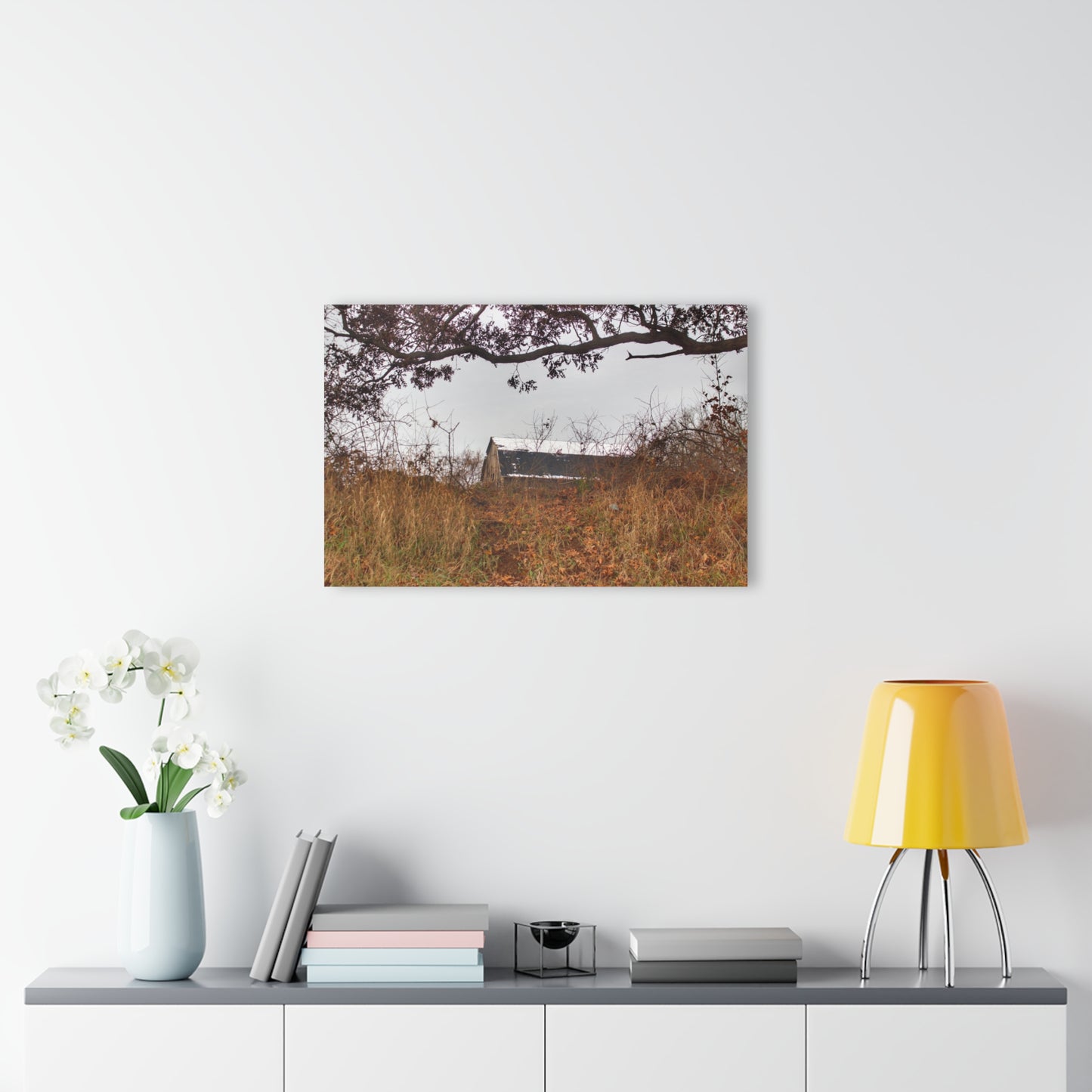 U R There Photography North Oxford Road Grey II Rustic Farmhouse Acrylic Wall Print