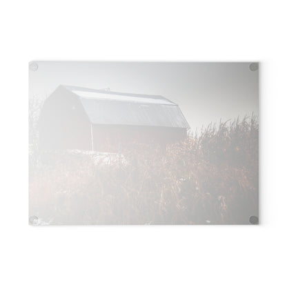 U R There Photography Noble Road Red Rustic Farmhouse Tempered-Glass Cutting Board