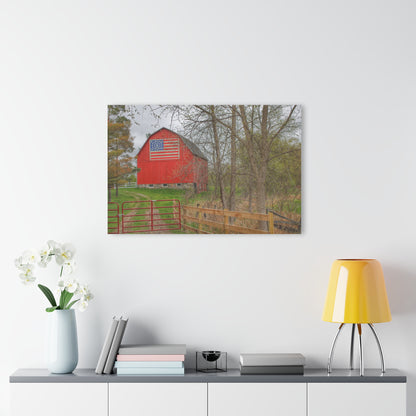 U R There Photography Patriot Red Rustic Farmhouse Acrylic Wall Print