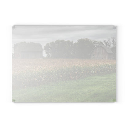 U R There Photography East Caro Road Reds Rustic Farmhouse Tempered-Glass Cutting Board