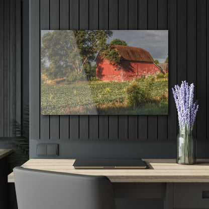 U R There Photography Genesee Road Red II Rustic Farmhouse Acrylic Wall Print