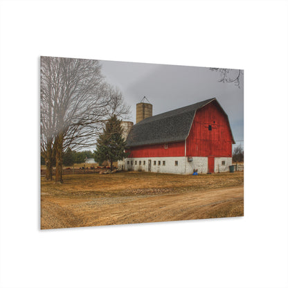 U R There Photography Hunters Creek Road Cow Barn II Rustic Farmhouse Acrylic Wall Print