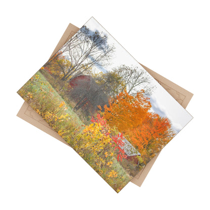 U R There Photography Bowers Hidden Red Rustic Farmhouse Decorative Ceramic Tile