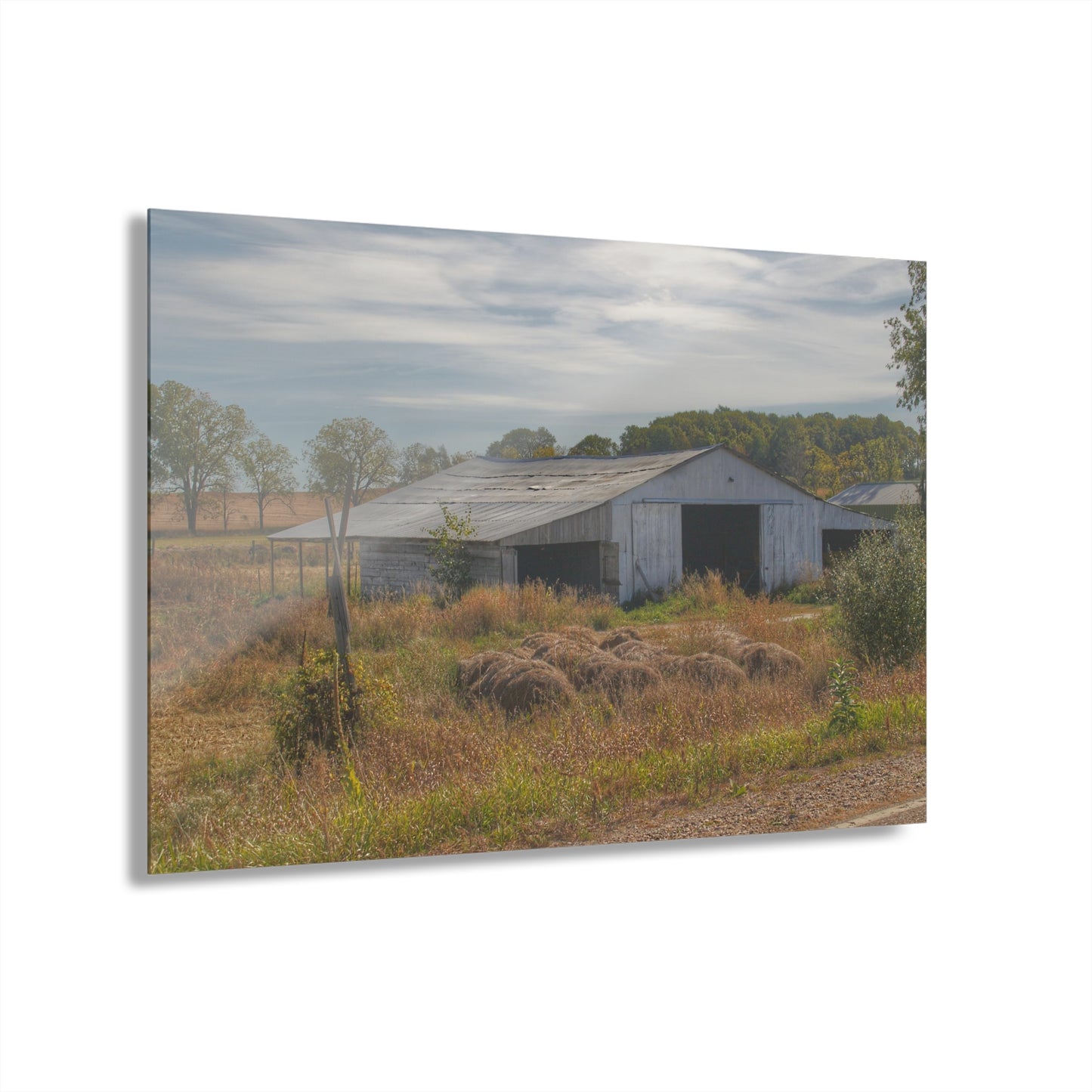 U R There Photography Hurds Corner Road Grey Shack Rustic Farmhouse Acrylic Wall Print