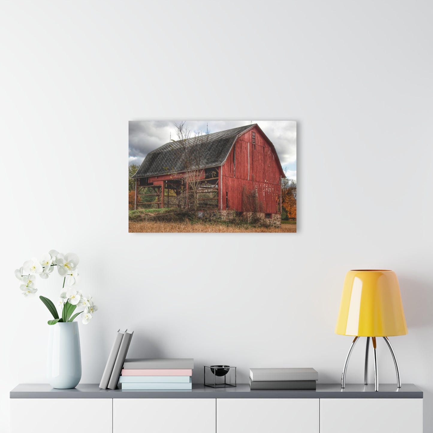 U R There Photography Laur Road Forgotten Red II Rustic Farmhouse Acrylic Wall Print
