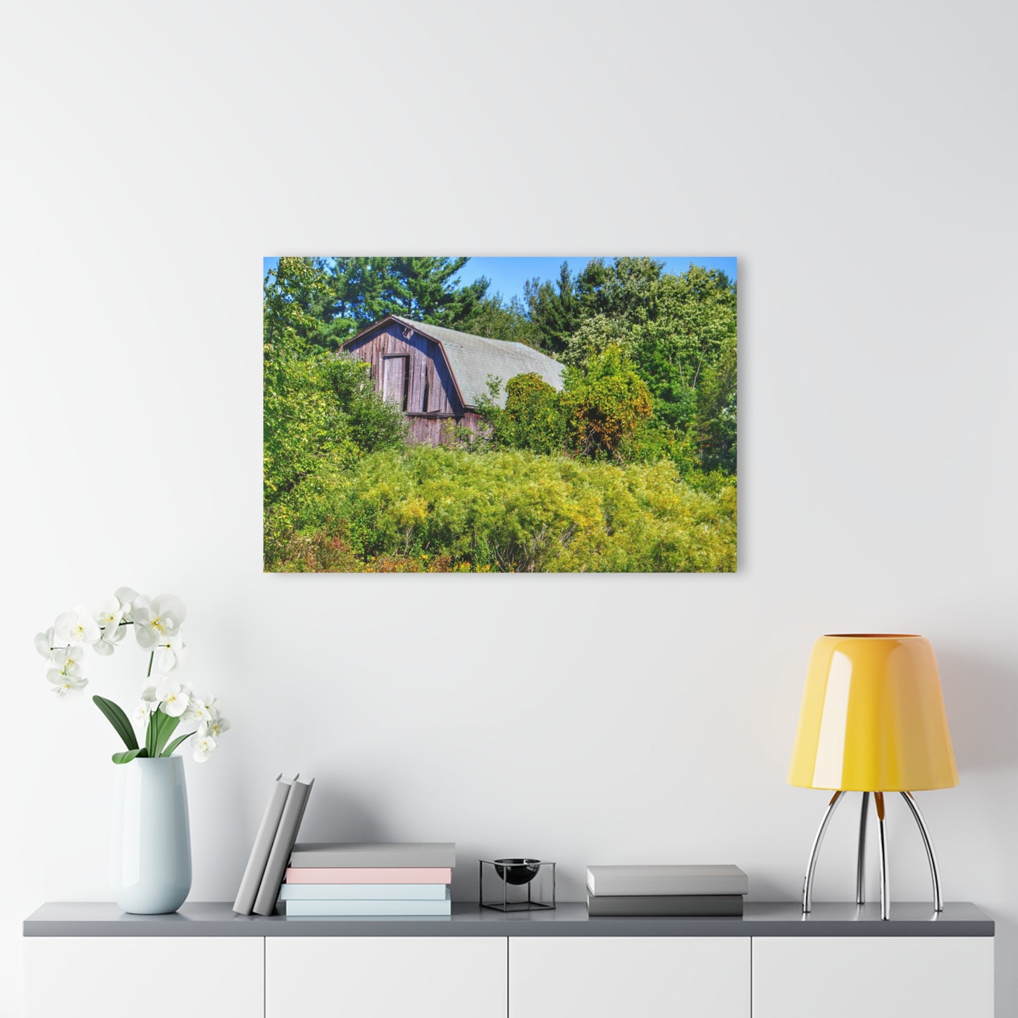 U R There Photography Saginaw Road Hidden Grey Rustic Farmhouse Acrylic Wall Print