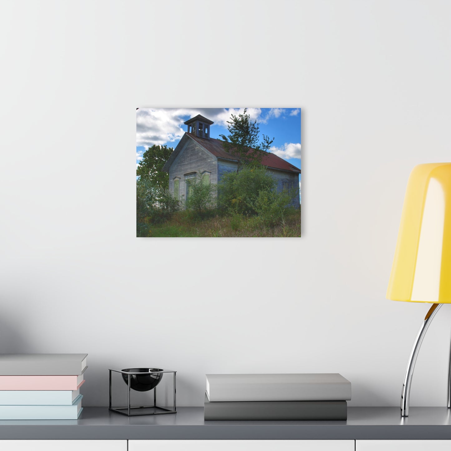 U R There Photography Mound Road Schoolhouse Rustic Farmhouse Acrylic Wall Print