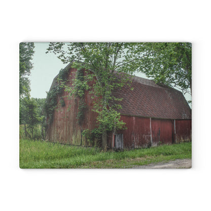 U R There Photography West Murphy Lake Red Rustic Farmhouse Tempered-Glass Cutting Board