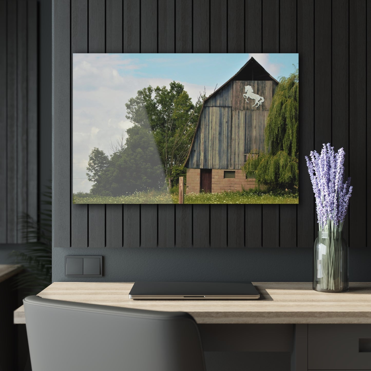 U R There Photography Hassler Lake Horse Barn Rustic Farmhouse Acrylic Wall Print