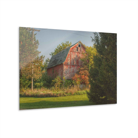 U R There Photography Belle River Red I Rustic Farmhouse Acrylic Wall Print