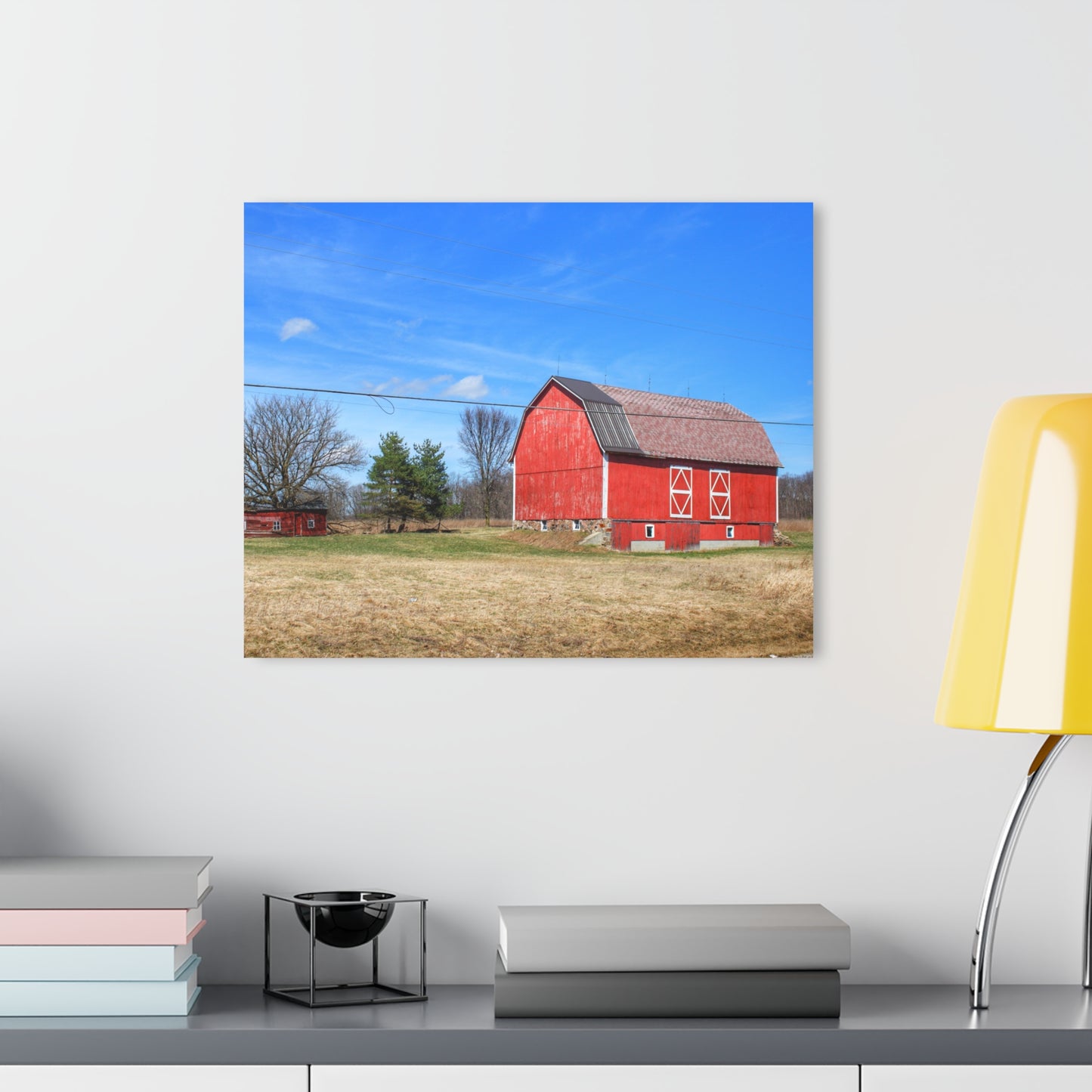 U R There Photography Kings Mill Red II Rustic Farmhouse Acrylic Wall Print