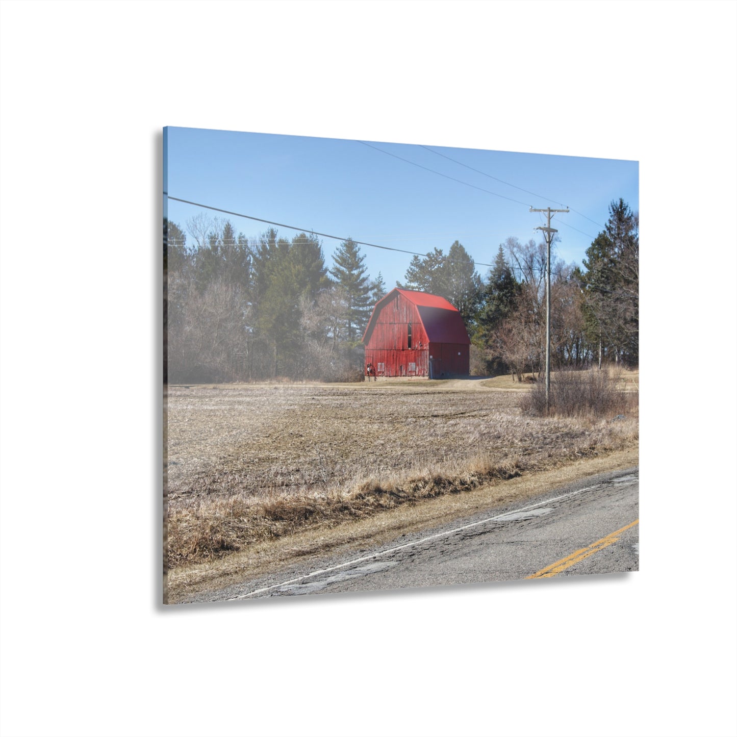 U R There Photography Maple Grove Little Red Rustic Farmhouse Acrylic Wall Print