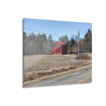 U R There Photography Maple Grove Little Red Rustic Farmhouse Acrylic Wall Print