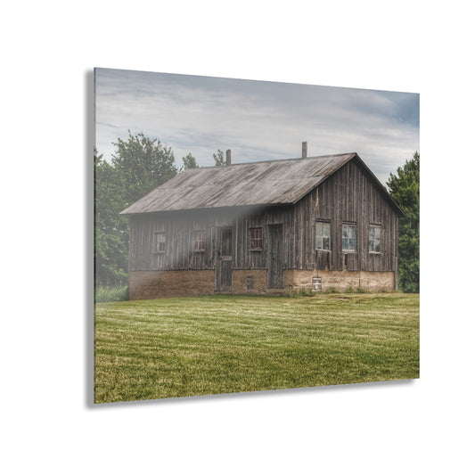 U R There Photography West Tuscola Road Grey Shack Rustic Farmhouse Acrylic Wall Print