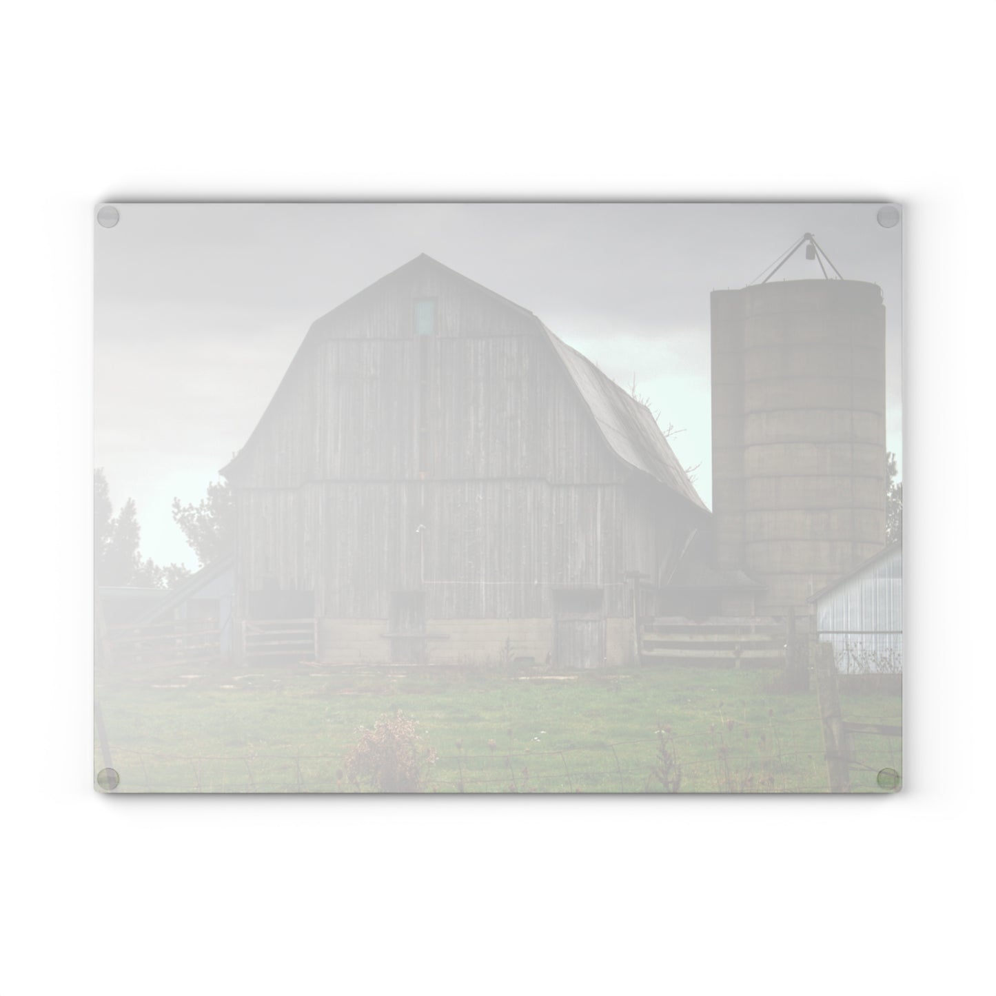 Barn Boutique Rustic Tempered-Glass Cutting Board| Eddy Grey II