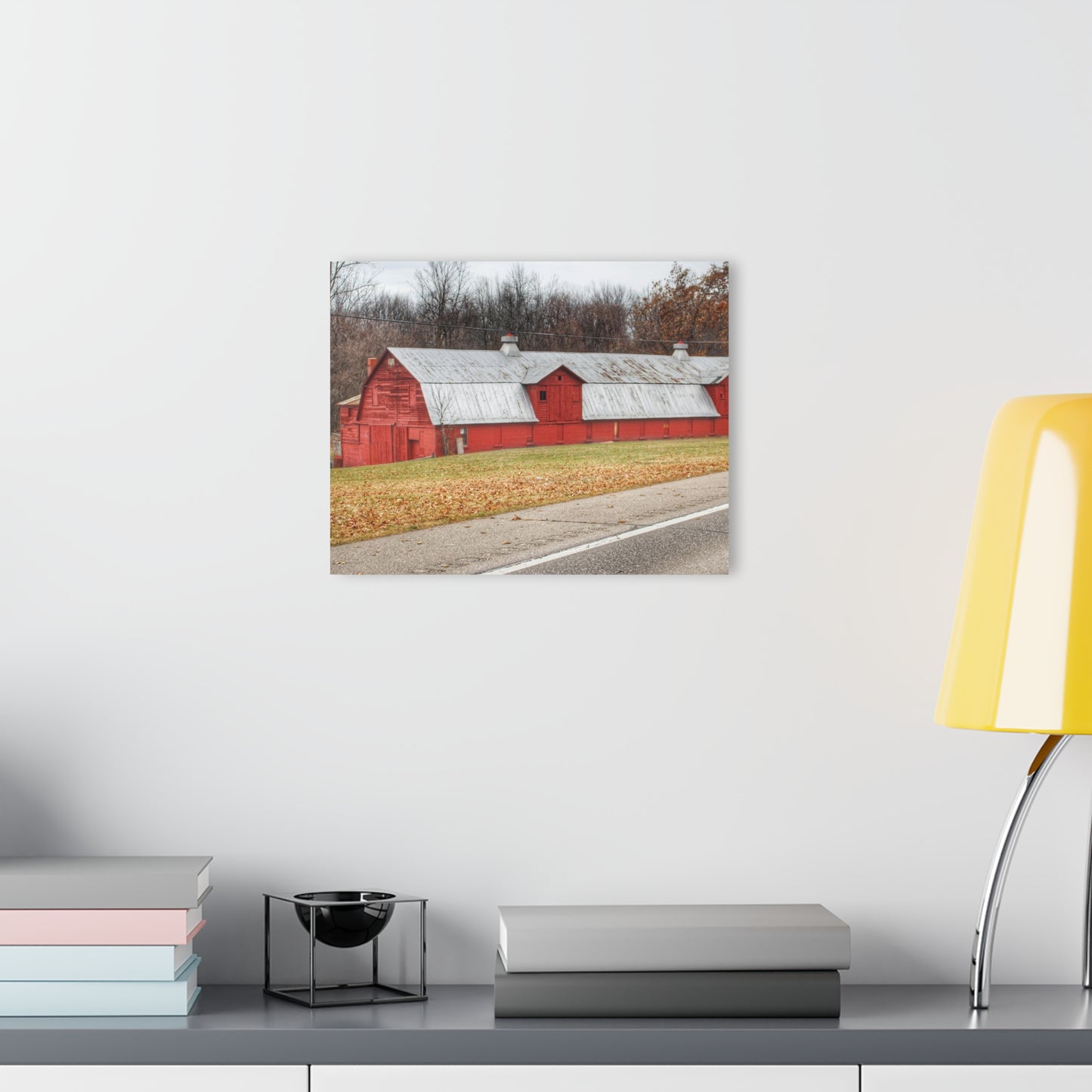 U R There Photography Caseville Red Rustic Farmhouse Acrylic Wall Print