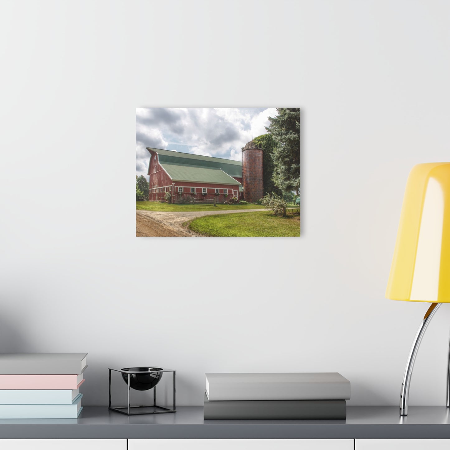 U R There Photography Metamora Country Red Rustic Farmhouse Acrylic Wall Print