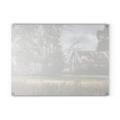 U R There Photography Richville Road Shacks Rustic Farmhouse Tempered-Glass Cutting Board