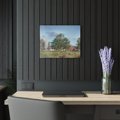 U R There Photography Croswell Wagner Road Red Rustic Farmhouse Acrylic Wall Print