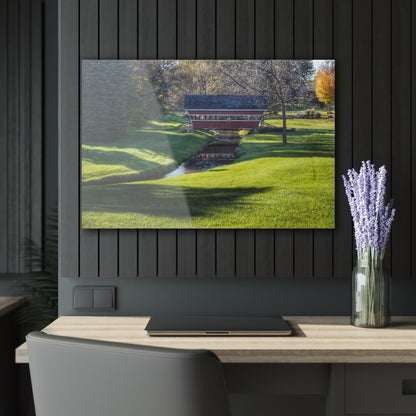 U R There Photography Hadley Covered Bridge I Rustic Farmhouse Acrylic Wall Print
