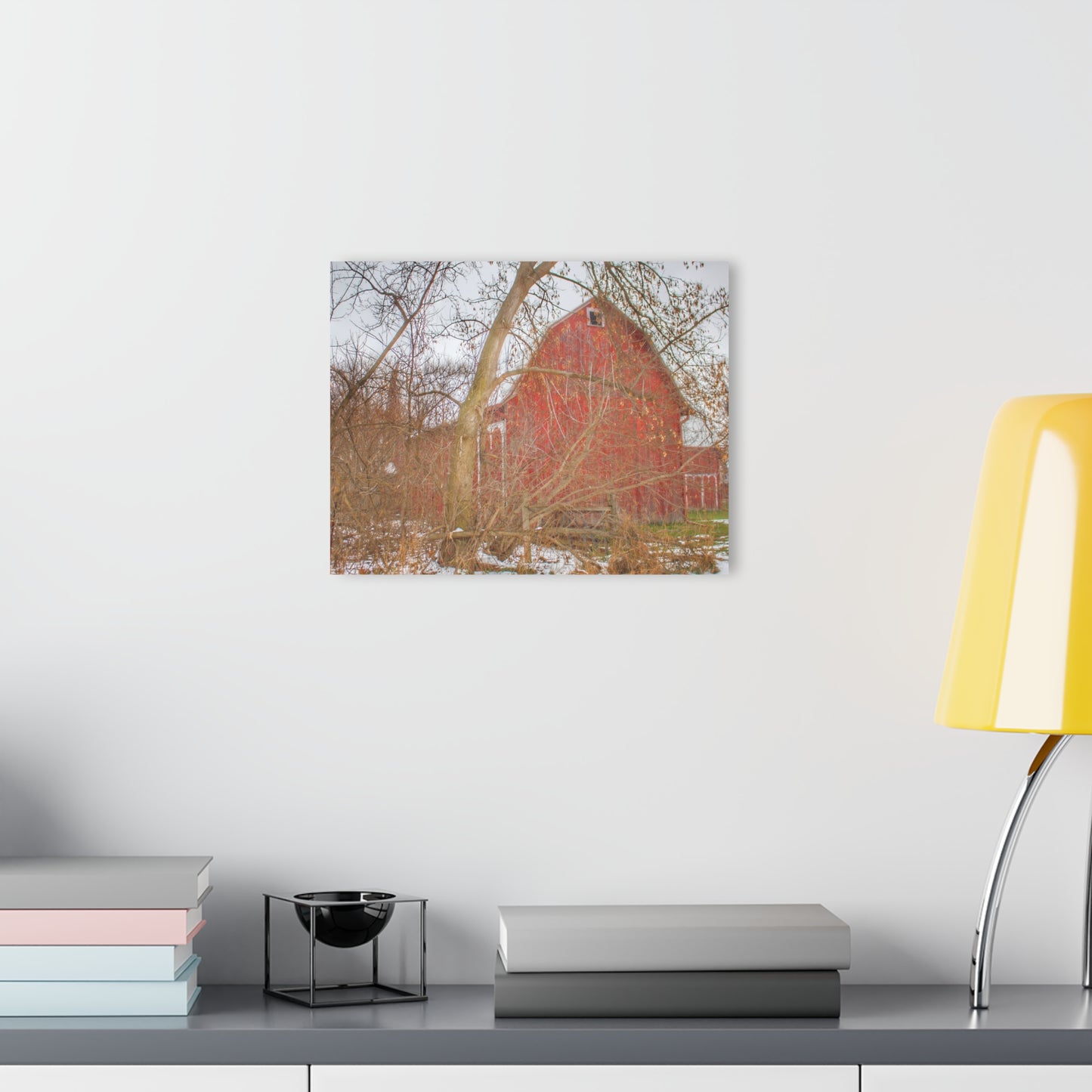U R There Photography Holmes Road Red I Rustic Farmhouse Acrylic Wall Print