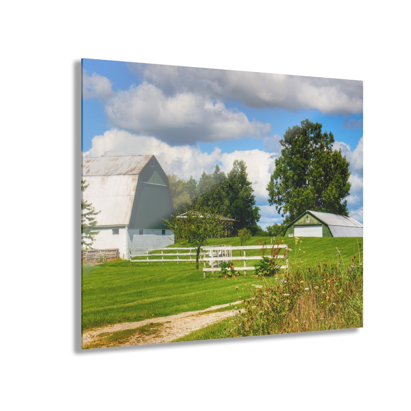 U R There Photography Hough Road Greens Rustic Farmhouse Acrylic Wall Print