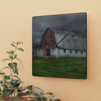 U R There Photography Peters Red Appaloosa II Rustic Farmhouse Acrylic Analog Wall Clock