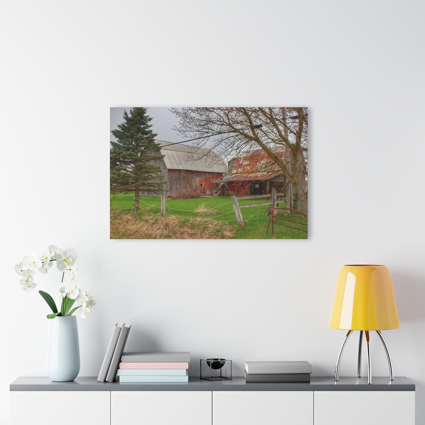 U R There Photography Dodge Road Forgotten Greys Rustic Farmhouse Acrylic Wall Print