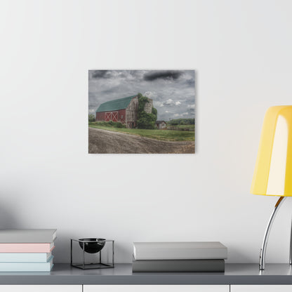 U R There Photography West Hunters Creek Road Red II Rustic Farmhouse Acrylic Wall Print