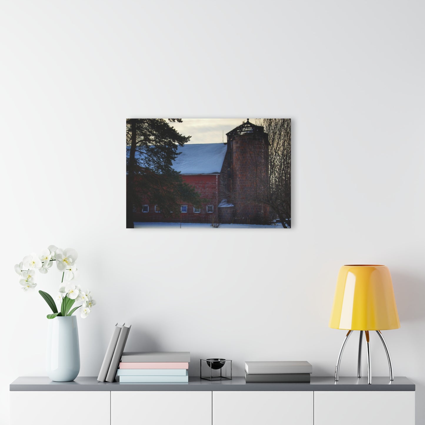 U R There Photography Ebeling Road Red Rustic Farmhouse Acrylic Wall Print
