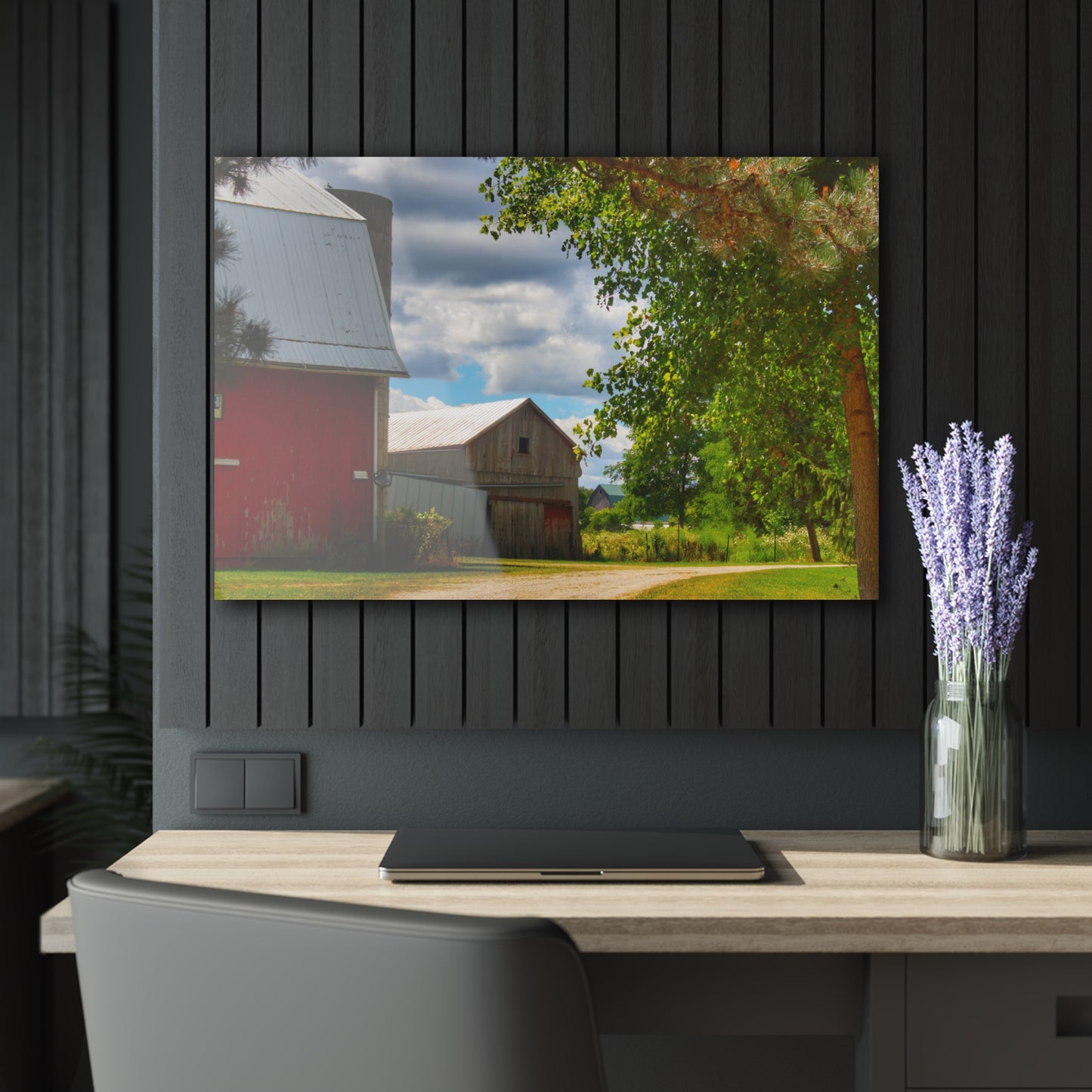 U R There Photography Hough Barn View Rustic Farmhouse Acrylic Wall Print