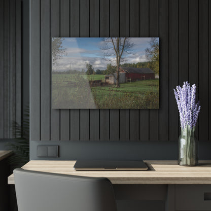 U R There Photography West Oregon Road Hidden Red IV Rustic Farmhouse Acrylic Wall Print