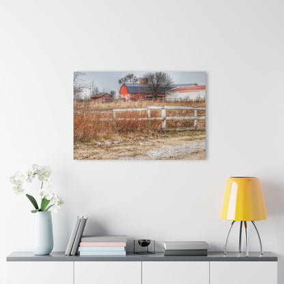 U R There Photography Mound Road Reds Rustic Farmhouse Acrylic Wall Print