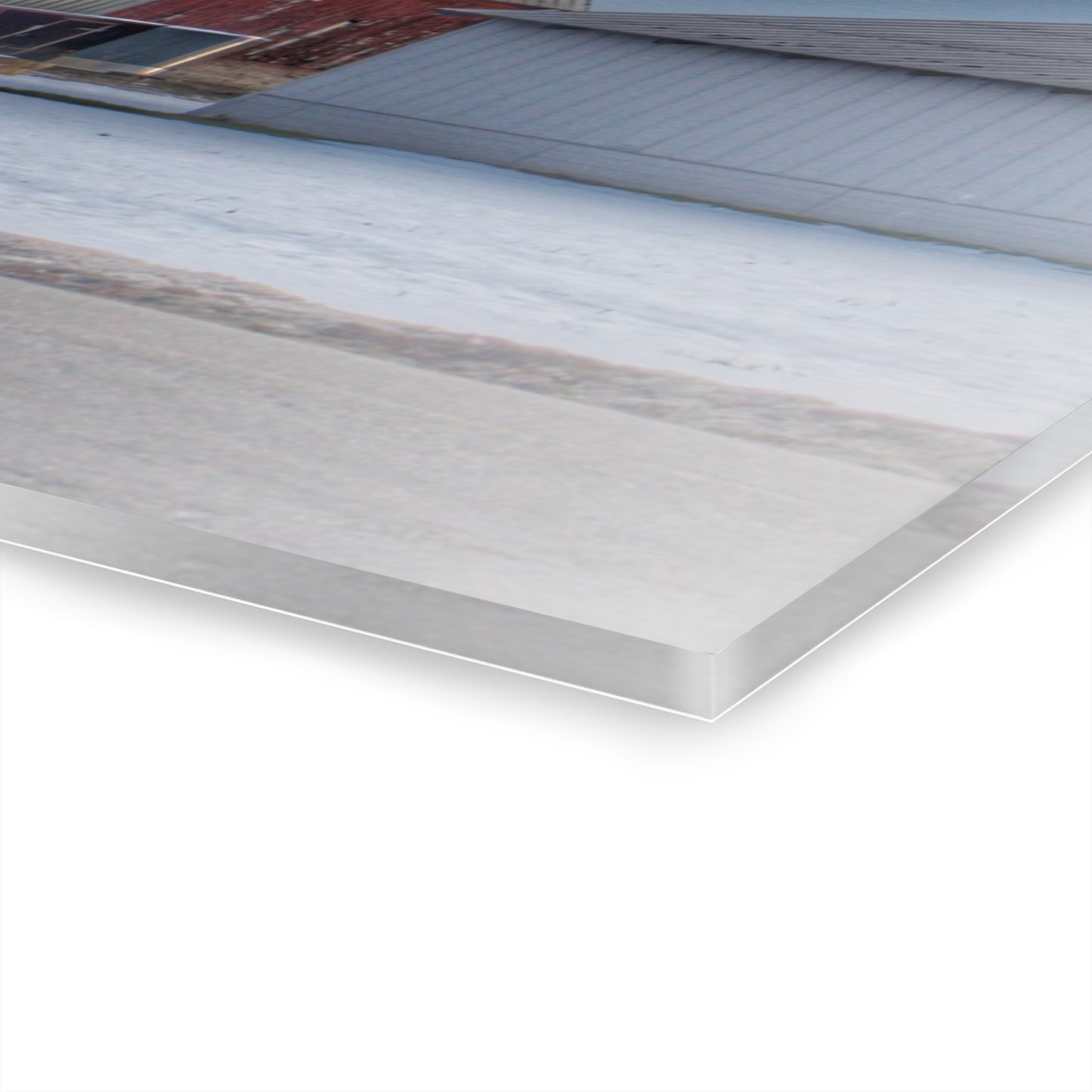 U R There Photography Glover Road Red Rustic Farmhouse Acrylic Wall Print