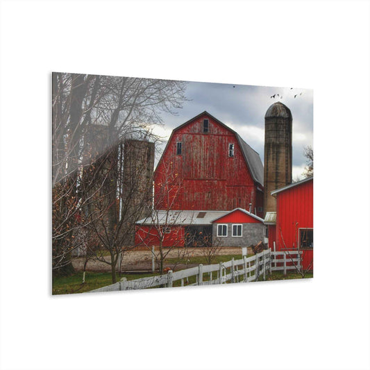 U R There Photography Peck Red Rustic Farmhouse Acrylic Wall Print