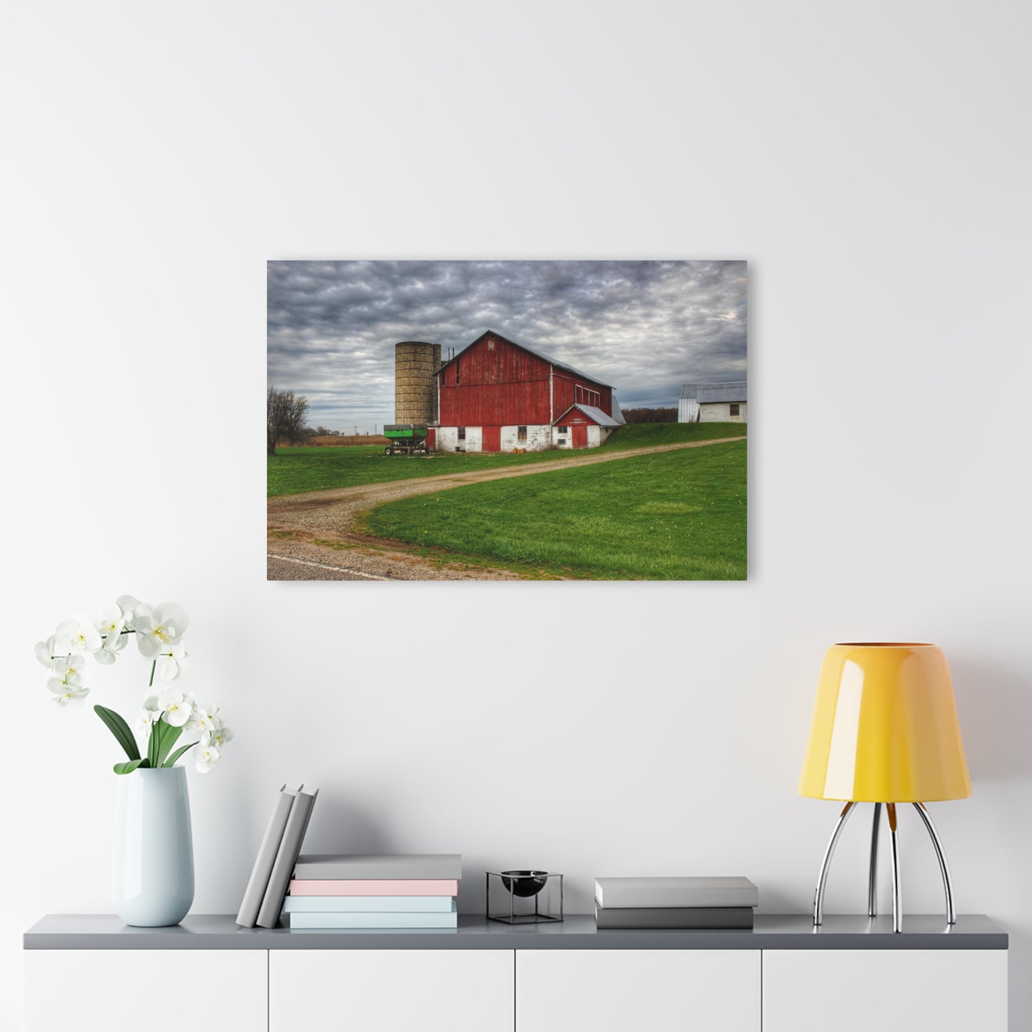 Barn Boutique Modern Farmhouse Acrylic Wall Print| Fostoria Red II