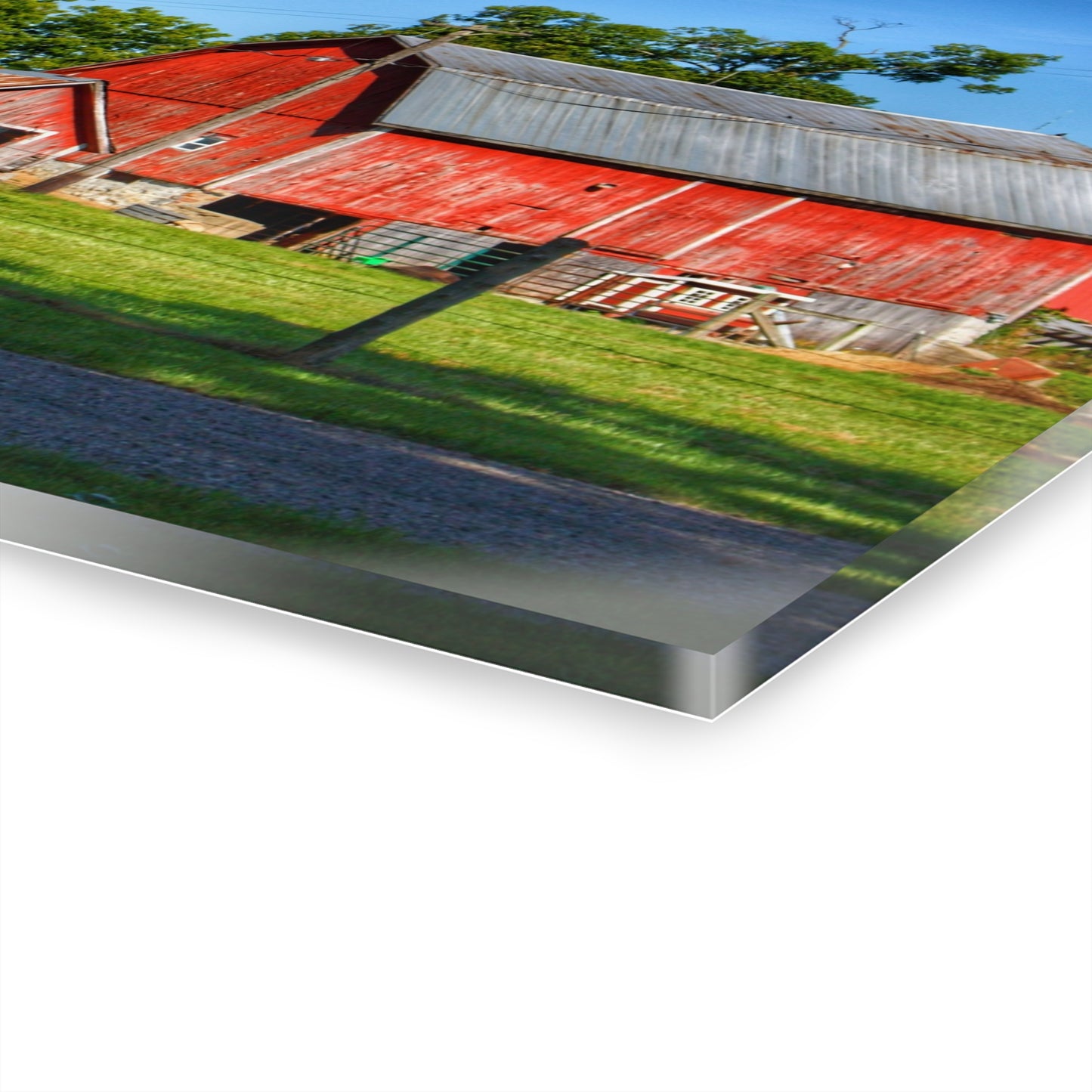 U R There Photography Frances Road Reds I Rustic Farmhouse Acrylic Wall Print