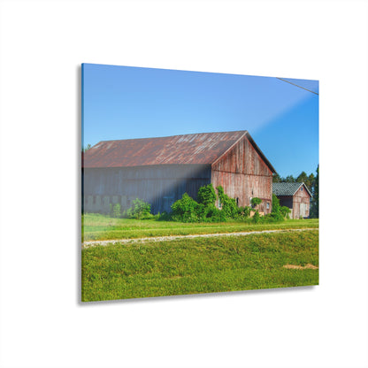 U R There Photography Otisville Rusted Reds Rustic Farmhouse Acrylic Wall Print