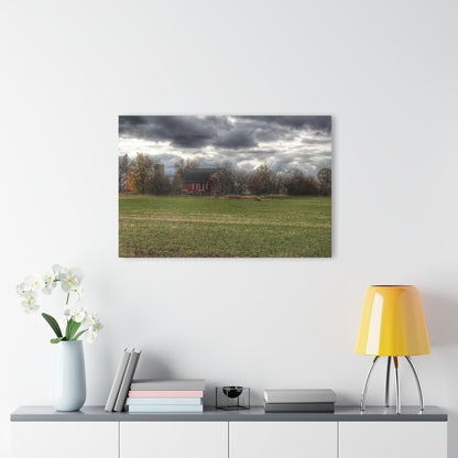 U R There Photography Booth Road Hidden Red II Rustic Farmhouse Acrylic Wall Print