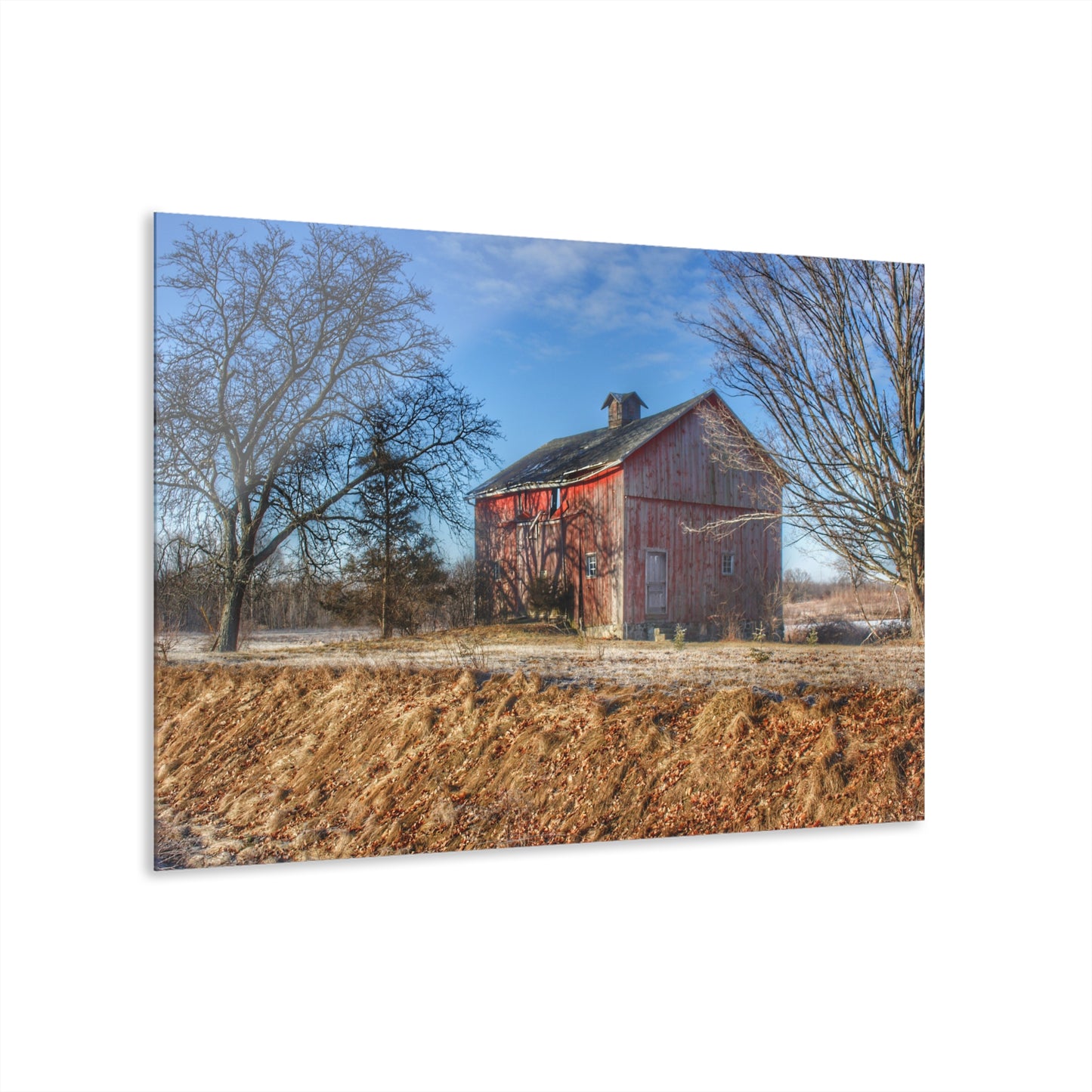 U R There Photography M-24 Barn at the Bend I Rustic Farmhouse Acrylic Wall Print