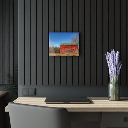 U R There Photography Vernor Road Red Rustic Farmhouse Acrylic Wall Print