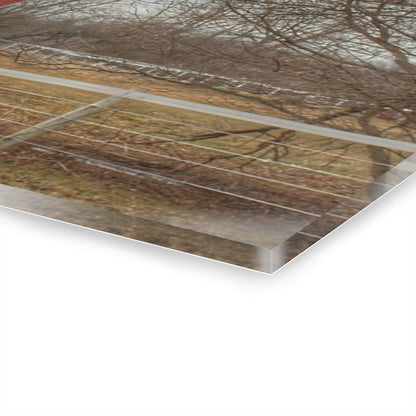 U R There Photography Diehl Road Red Rustic Farmhouse Acrylic Wall Print