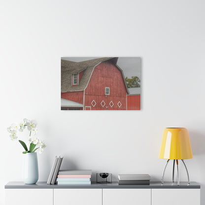 U R There Photography Brauer Road Red Rustic Farmhouse Acrylic Wall Print