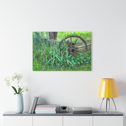 U R There Photography Wagon Wheel Fences Rustic Farmhouse Acrylic Wall Print