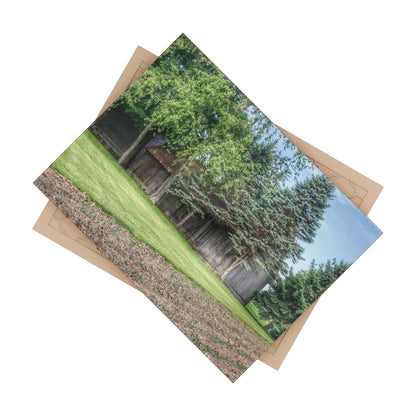 U R There Photography Barkley Road Greys II Rustic Farmhouse Decorative Ceramic Tile